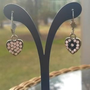 Seasonal whispers crystal heart earrings doubled sided